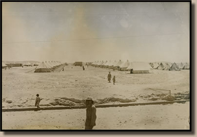 1949 - Palestinian Refugees tents in the Jordanian desert